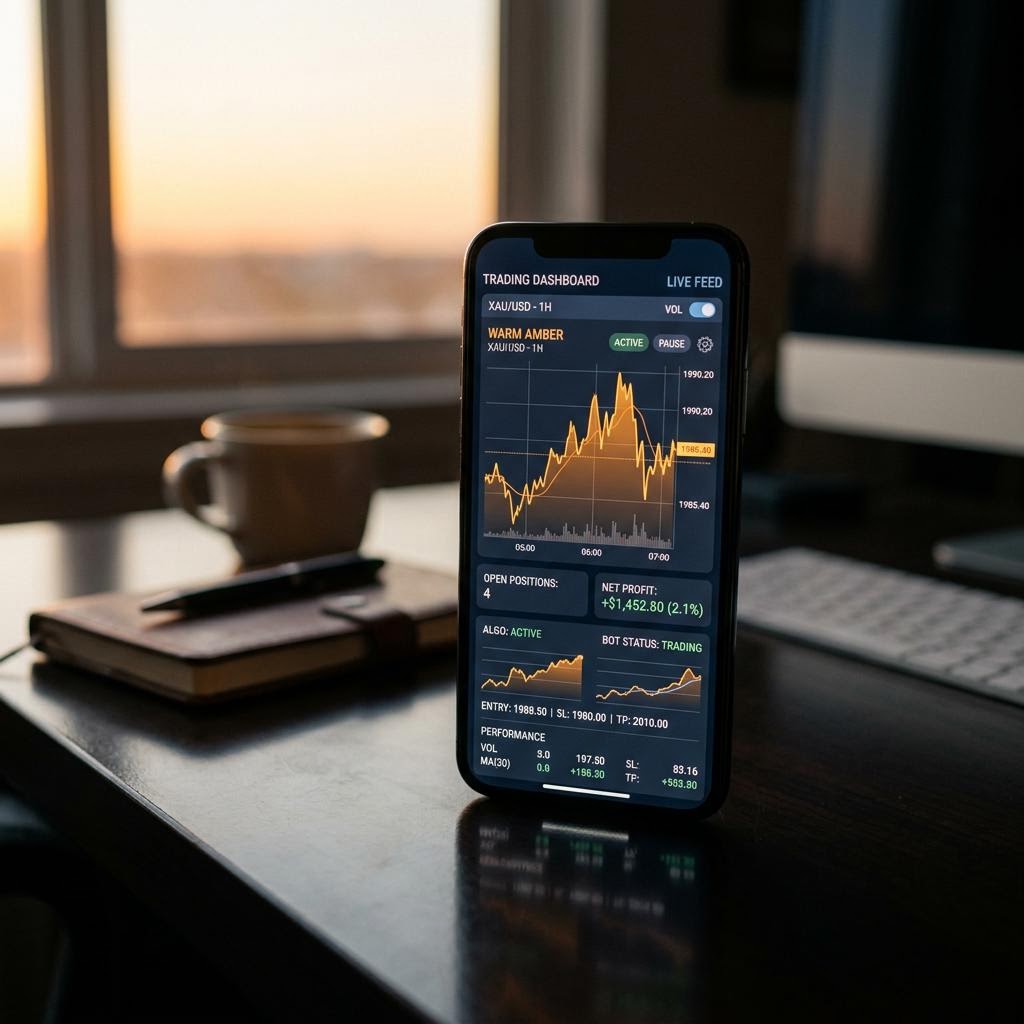 Blixmova Dashboard auf einem Smartphone